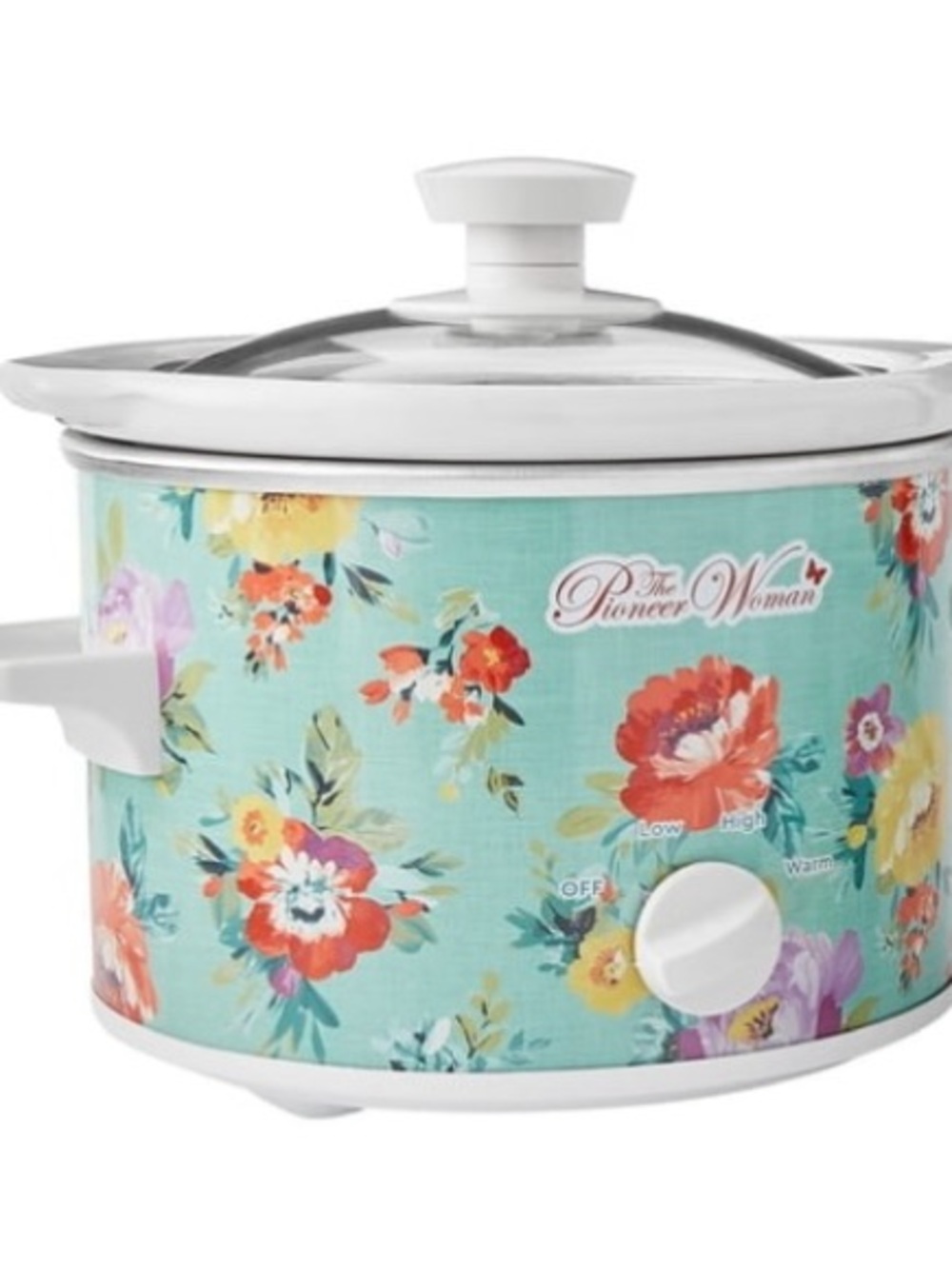 The Pioneer Woman Aqua Floral Slow Cooker
